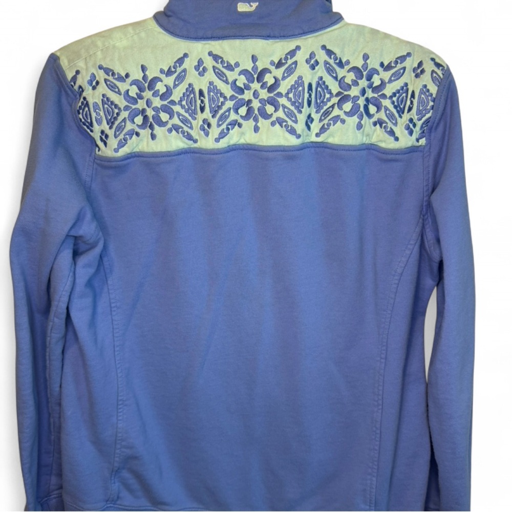 Vineyard Vines Quarter Zip Shep Shirt Pullover Blue Embroidered Back Size Medium